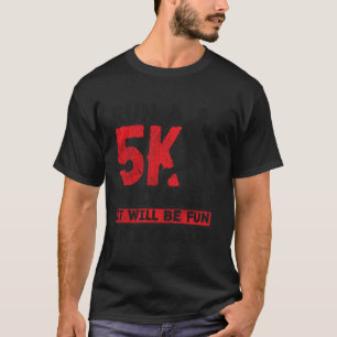 Laufender Läufer Halbmarathon Ironisch 5K Lauf Vin T-Shirt