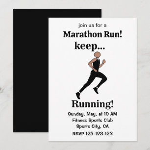 Laufender Läufer Marathon Lauf Sport Einladung