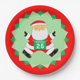 Laufender Läufer Weihnachtsurlaub Pappteller
