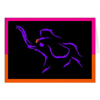 Laufender lila Elefant