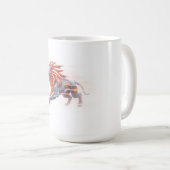 Laufender Löwe Kaffeetasse (VorderseiteRechts)