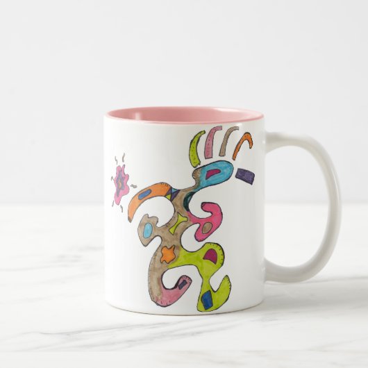 "Laufender Mann-" abstrakte Tasse (Rechts)