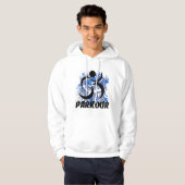 Laufender Mann Parkour Hoodie (Vorne ganz)