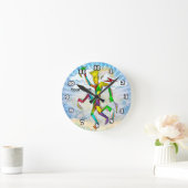 Laufender Mann Runde Wanduhr (Zuhause)