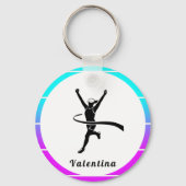 Laufender Marathon Cross Country Runner Name Schlüsselanhänger (Vorderseite)