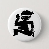 Laufender Ninja-Button Button (Vorderseite)