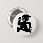 Laufender Ninja-Button Button (Vorne & Hinten)