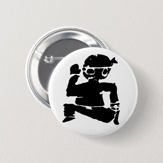 Laufender Ninja-Button Button (Vorne & Hinten)