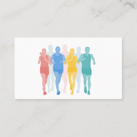 Laufender oder Personal Trainer, Fitness Instructo Visitenkarte (Rückseite)