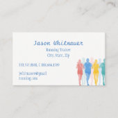 Laufender oder Personal Trainer, Fitness Instructo Visitenkarte (Vorderseite)