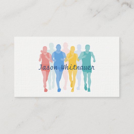 Laufender oder Personal Trainer, Fitness Instructo Visitenkarte (Rückseite)