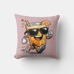 Laufender Orangensaft Kissen