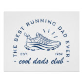 Laufender Papa-Laufverein der beste Läufer-Trainer Poster (Vorderseite)
