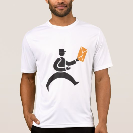 Laufender Postbote Briefzustellung Postmitarbeiter T-Shirt (Vorderseite)
