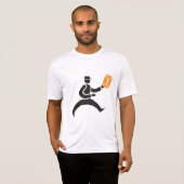 Laufender Postbote Briefzustellung Postmitarbeiter T-Shirt (Vorne ganz)