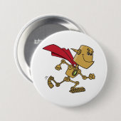 Laufender Robot-Superhelden-Cartoon-Charakter Button (Vorne & Hinten)
