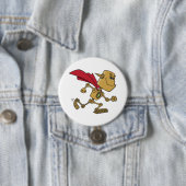 Laufender Robot-Superhelden-Cartoon-Charakter Button (Beispiel)