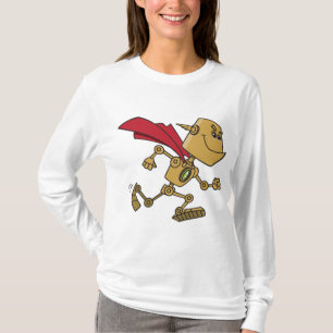 Laufender Robot-Superhelden-Cartoon-Charakter T-Shirt