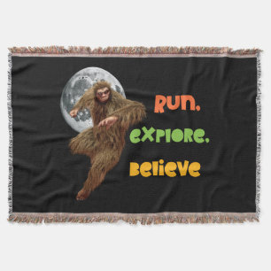 Laufender Sasquatch-Abenteuer-Glaube-Design Wurf B Decke