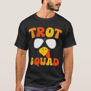 Laufender Truthahn Sungles Trab Squad Erntedankfes T-Shirt
