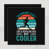 Laufender Vater Einladung (Vorne/Hinten)