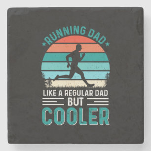 Laufender Vater Steinuntersetzer