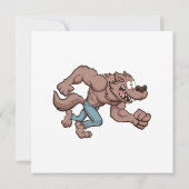 laufender Werwolf Einladung (Rückseite)
