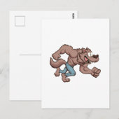 laufender Werwolf Postkarte (Vorne/Hinten)