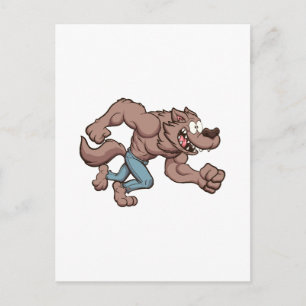 laufender Werwolf Postkarte