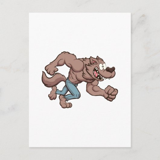 laufender Werwolf Postkarte (Vorderseite)