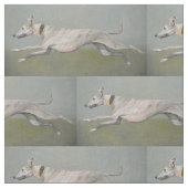 Laufender Windhund-Hund ArtFabric Stoff (Nahaufnahme)