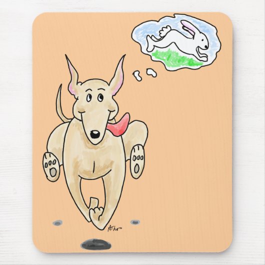 Laufender Windhund Mousepad (Vorne)