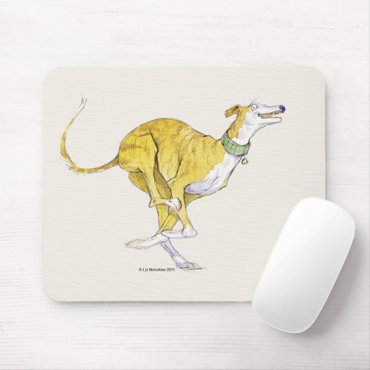 Laufender Windhund Mousepad (Mit Mouse)