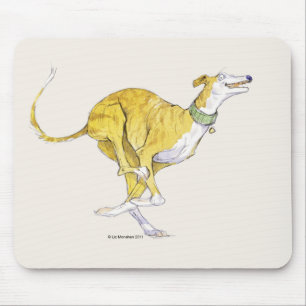 Laufender Windhund Mousepad