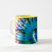 Laufender Windhund Zweifarbige Tasse (Vorderseite Links)