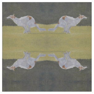Laufendes Borzoi-Hundekunst-Gewebe Stoff