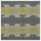 Laufendes Borzoi-Hundekunst-Gewebe Stoff (Muster)