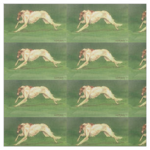 Laufendes Borzoi-Hundekunst-Gewebe Stoff