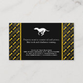 Laufendes Dog-Logo | Goldenes Knochenmuster Visitenkarte (Rückseite)