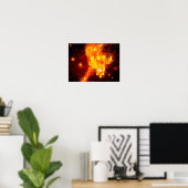 Laufendes Feuerpferd-Design Poster (Heimbüro)