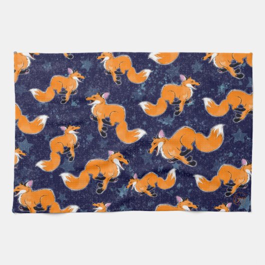 Laufendes Fox Tee Handtuch (Horizontal)