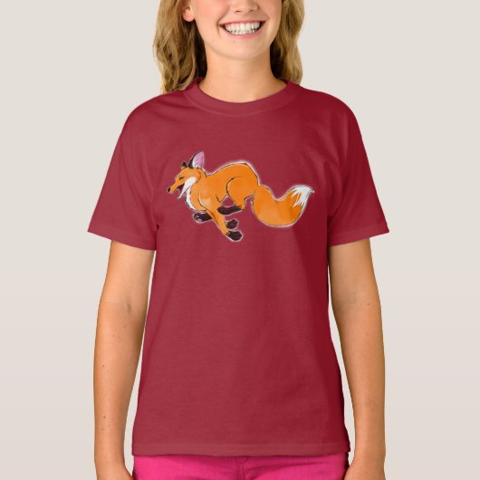 Laufendes Fuchs T-Shirt (Vorderseite)