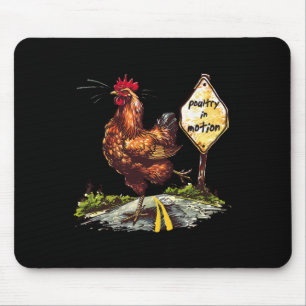 Laufendes Geflügel Lustiger Hahn Hühnerfarm Tier Mousepad