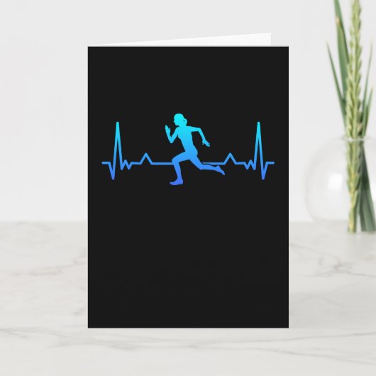 Laufendes Heartbeat Line Mama Runner-Geschenk Karte (Vorderseite)