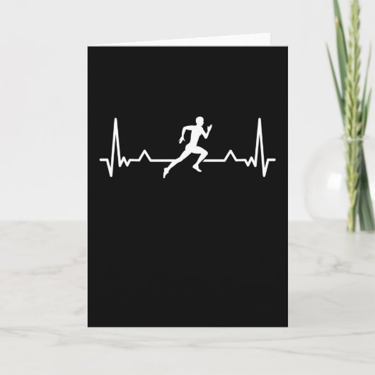 Laufendes Herzschlag Läufer Lustiges Geschenk Karte (Vorderseite)