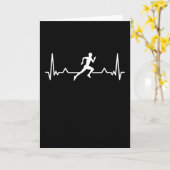 Laufendes Herzschlag Läufer Lustiges Geschenk Karte (Gelbe Blume)