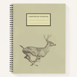 Laufendes HirschspiralNotebook Notizblock