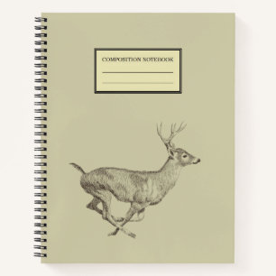 Laufendes HirschspiralNotebook Notizblock