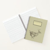 Laufendes HirschspiralNotebook Notizblock (Innenseite)