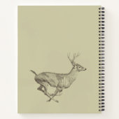 Laufendes HirschspiralNotebook Notizblock (Rückseite)